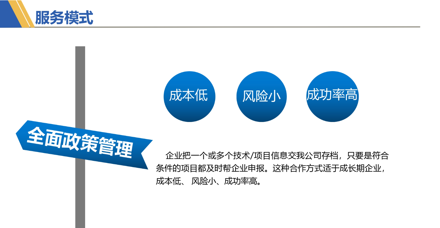 项目资金申报服务模式